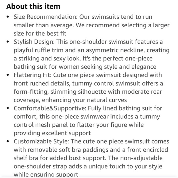 Green Ruffled One-Shoulder swimsuit - Picture 6 of 8